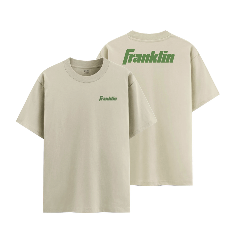 Franklin Shirt 100% Cotton Unisex Lifestyle Oversized Tee - Beige/Green